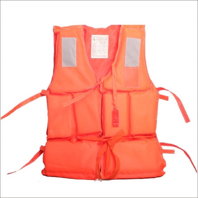 Life jocket or safety vest big size For Adult orange color | Shopee ...