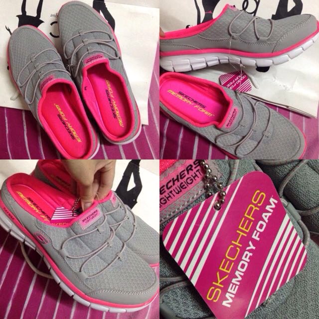 skechers memory foam slip on