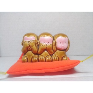 Cute Lucky Monkeys (See, Speak, Hear No Evil) ceramic display figure #8