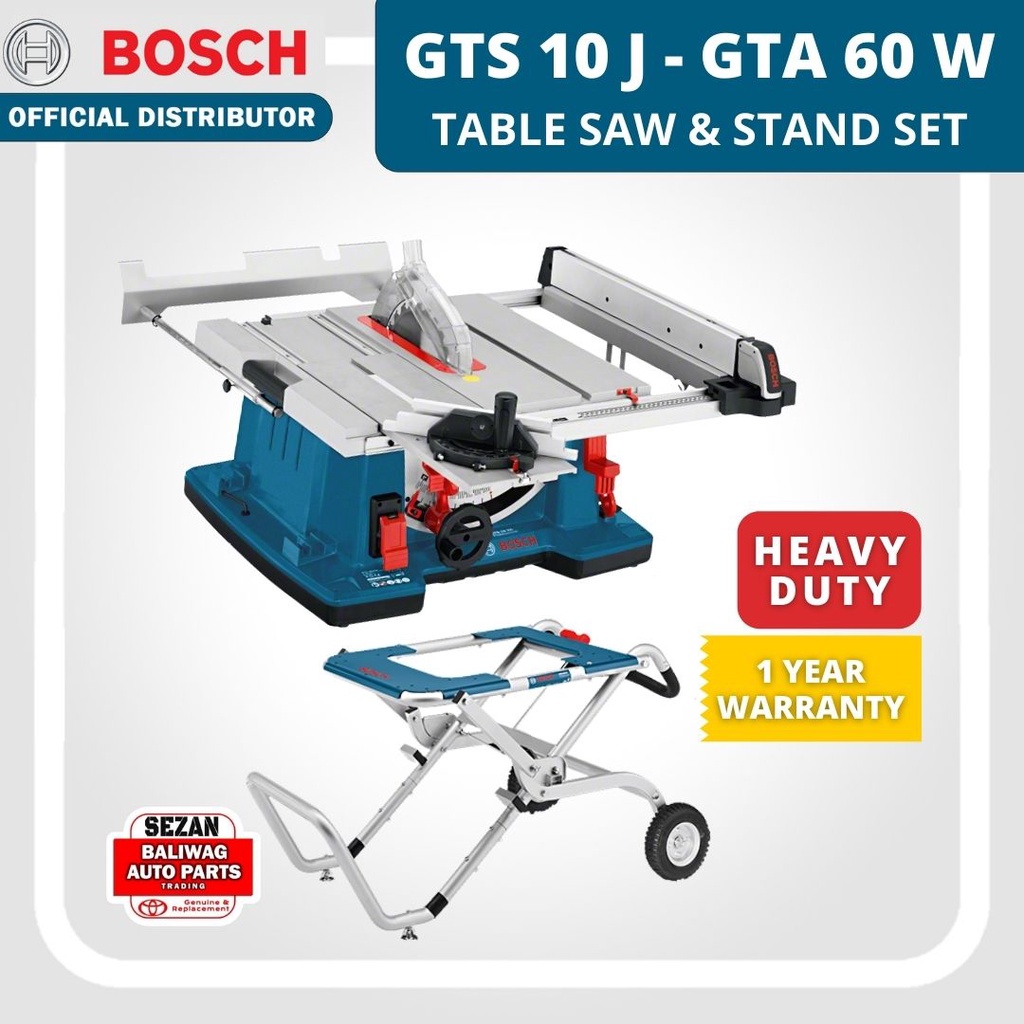 BOSCH TABLE SAW AND STAND SET GTS 10 J GTA 60 W PROFESSIONAL Shopee