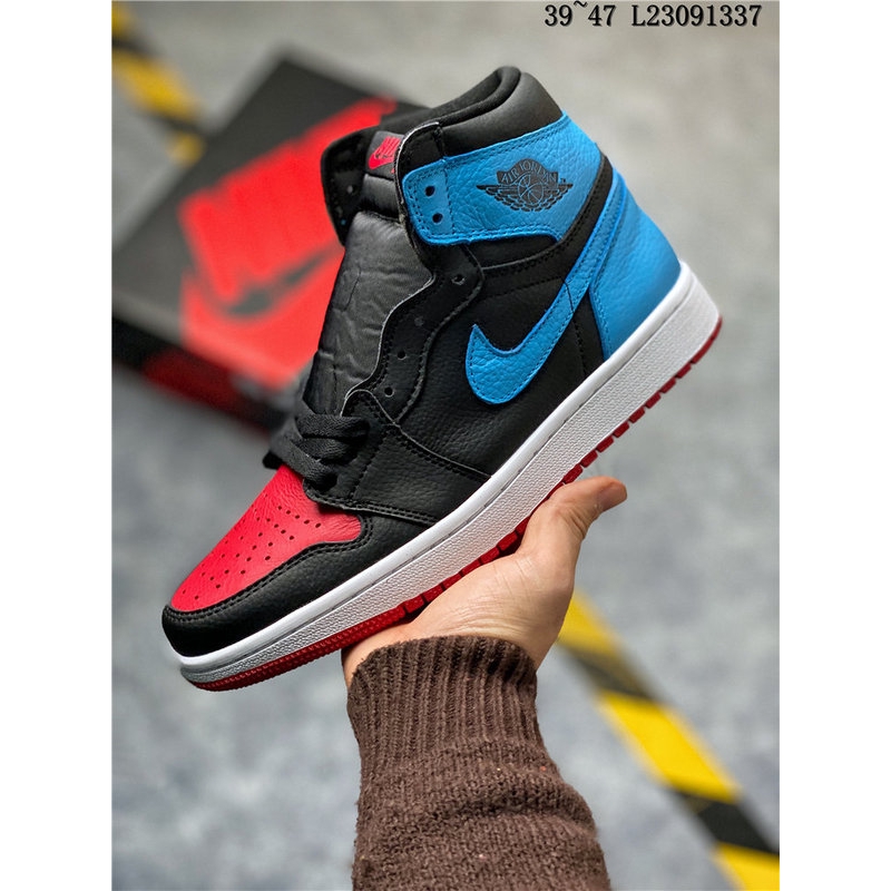 red black and blue jordan 1