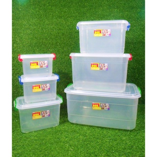 Sense & Style Plastic Storage Box With Handle Transparent (6 sizes)