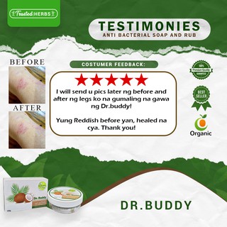 Set A of Dr.Buddy Anti-Bacterial | 1Soap + 1 Rub | Coconut Soap | 100g | Acne | Skin Problem | #9