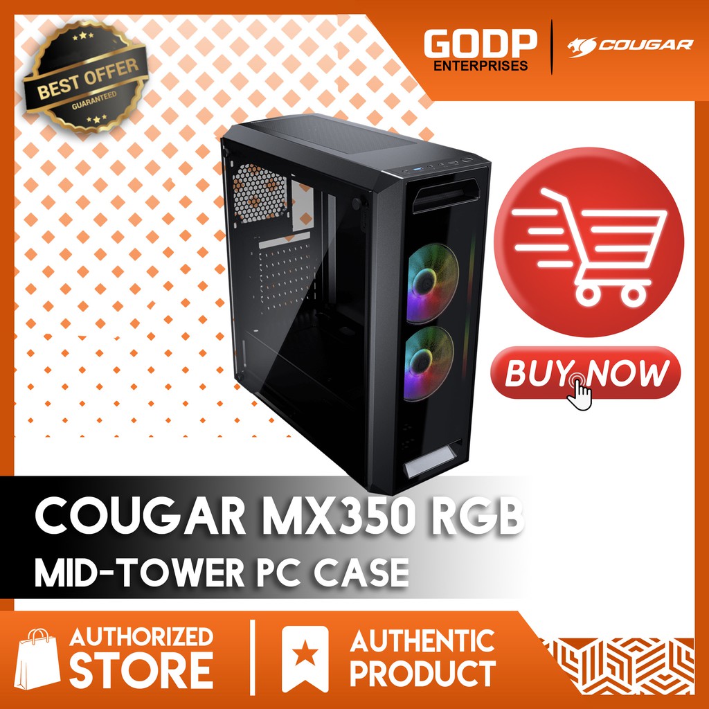 Cougar Mx Rgb Mid Tower Desktop Gaming Case Pc Case Computer Case