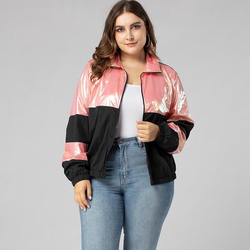 plus size nylon windbreaker