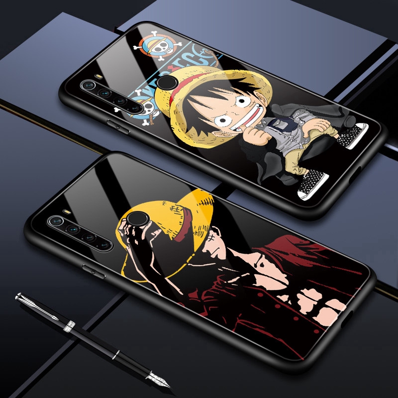 Xiaomi Redmi Note 9T 9 9S 6 7 8 Pro Mi S2 Anime One Piece Luffy Glass