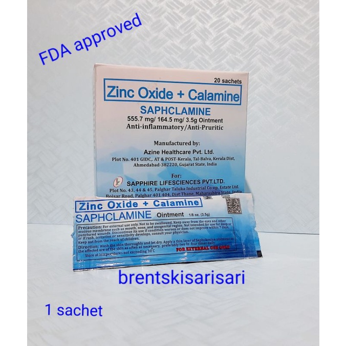 Zinc oxide + Calamine ointment sachet Shopee Philippines