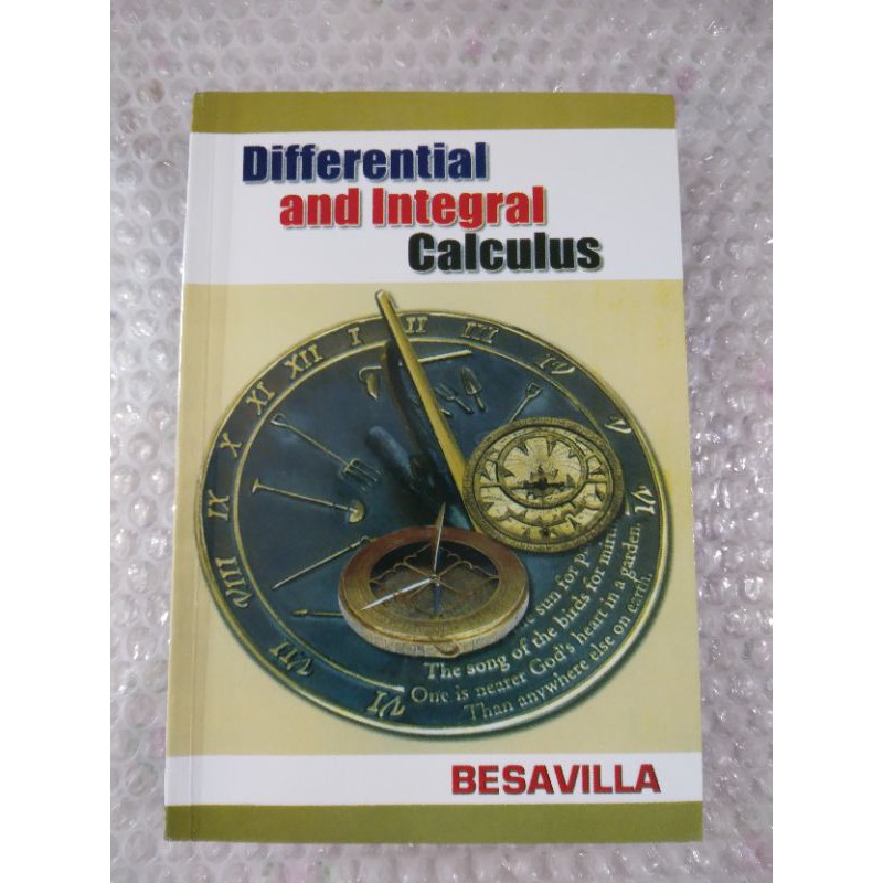Differential and Integral Calculus By Besavilla Shopee Philippines