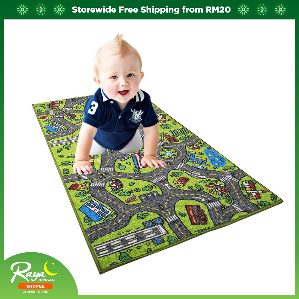 Rcfans Kids Playing Carpet Rug Large Playmat Children Educational City