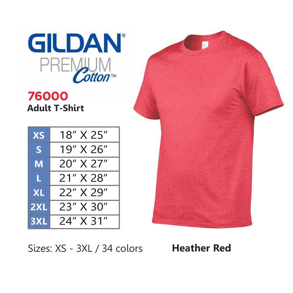 gildan heather red t shirt