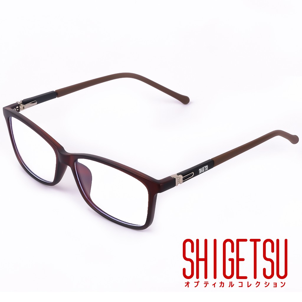 SHIGETSU SAITAMA Semi Round Metallic Computer Glasses with Anti ...