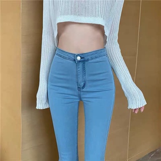 Qiao Li Jeans High Waist Jeans Mataas Na Pants Ng Pantalon Na Jeans Payat 6 colors