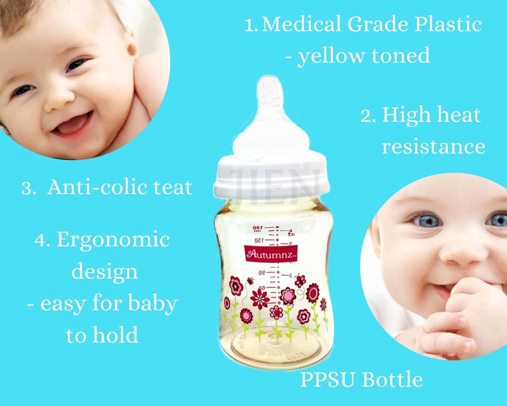Autumnz Botol Susu PPSU, Botol Feeding, Baby Bottle, Wide Neck, PPSU