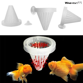 COD 5Pcs/Set Aquarium Fish Tank Feeder Food Blood Worm Cone Funnel Feeding Tool
