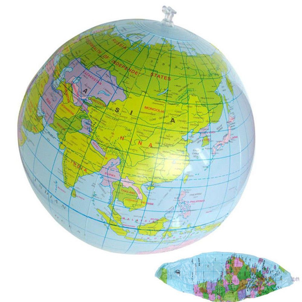 16" EARTH BALL GLOBE-INFLATABLE WORLD GLOBE/ BALL Globe 