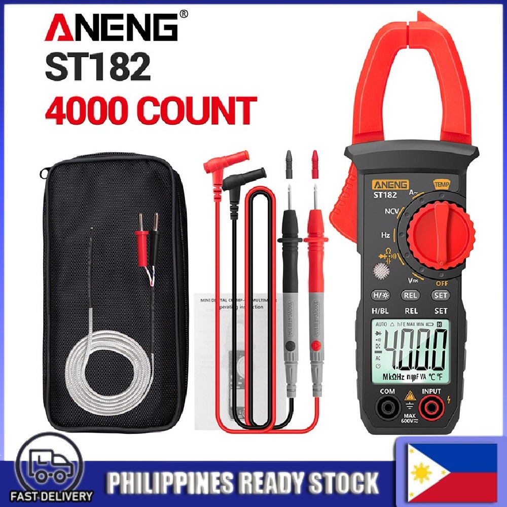 ANENG ST182 Digital Clamp Meter Multi Tester Multimeter DC/AC Voltage