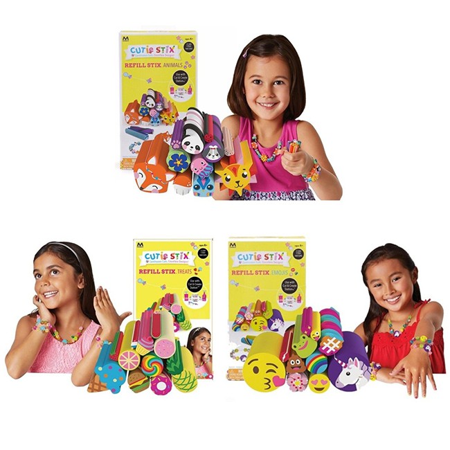 Cutie Stix QQ Hand String Decoration Refill Pack - (3 Options) Food / Animal / Emoji