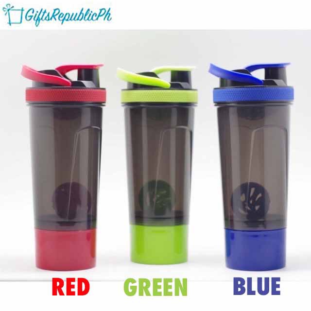 Shaker Bottle, Protein Blender Bottle with Compartment for Powder