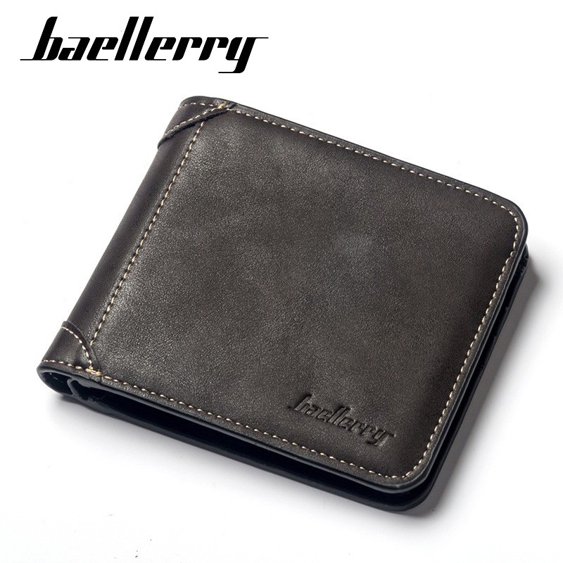 Baellerry 3-fold High Quality Wallet Men Leather Wallet Vintage Male 