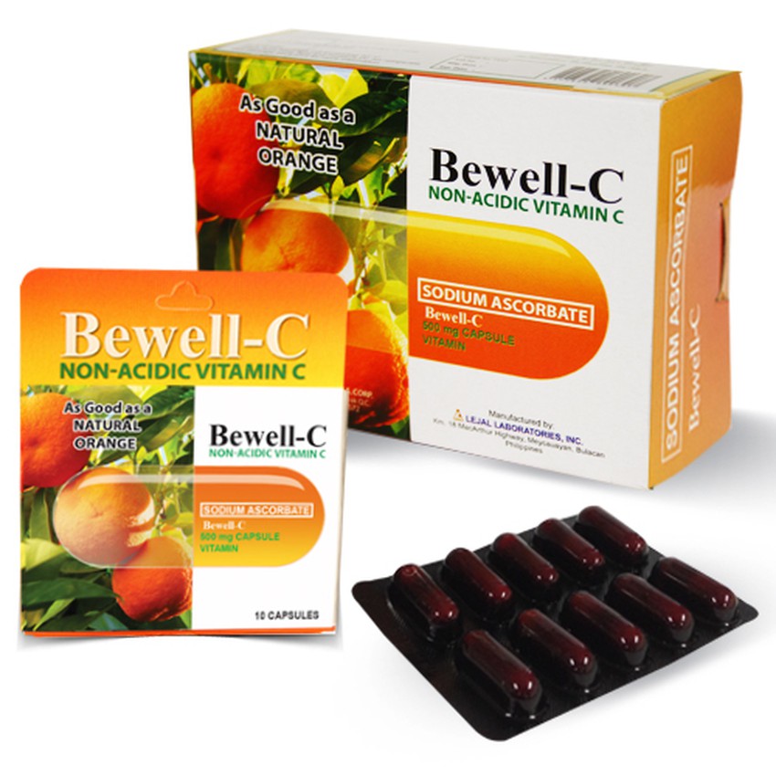 BewellC Non Acidic Vitamin C 500mg 100 capsules per box Shopee