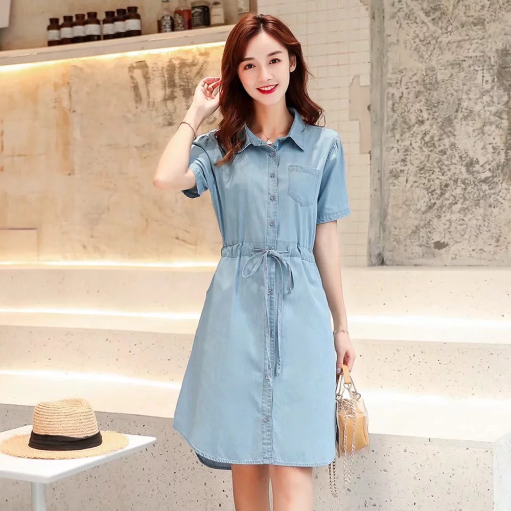 denim dress light blue
