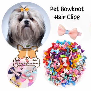 Pet City Delicate Dog Cat Puppy Bow Tie Flower Bow knot Hair Clips Hair Accessories Hair Jewelry