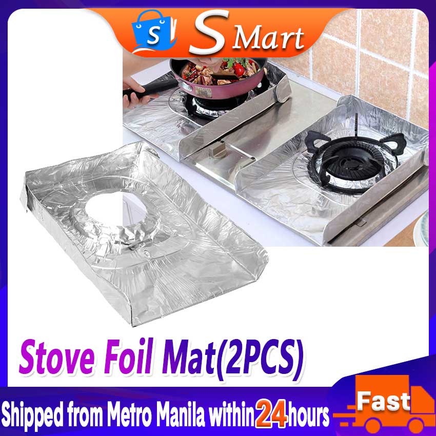 Reusable Gas Stove Burners Covers Aluminum Foil Surface Protection Mat