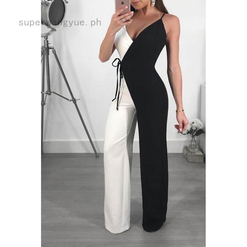 black and white jumpsuit