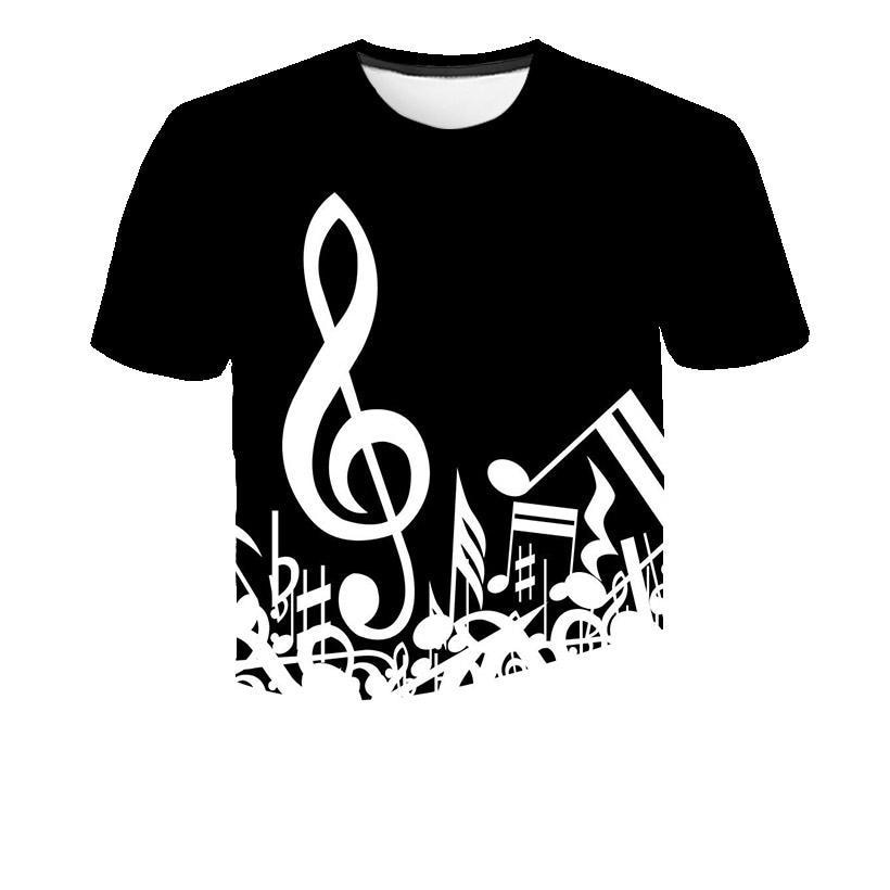 Music Notes Funny Printed T Shirt Men /Women Summer Music Short Sleeve T  -Shirts Man Casual Tops T | Shopee Philippines