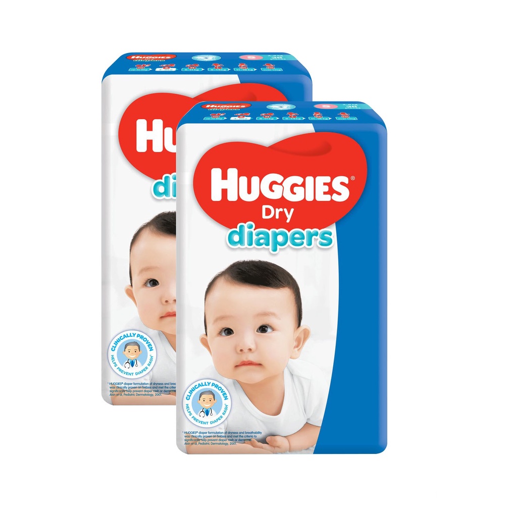 Huggies Dry Diapers Small 2 Packs 76 Pieces Shopee Philippines