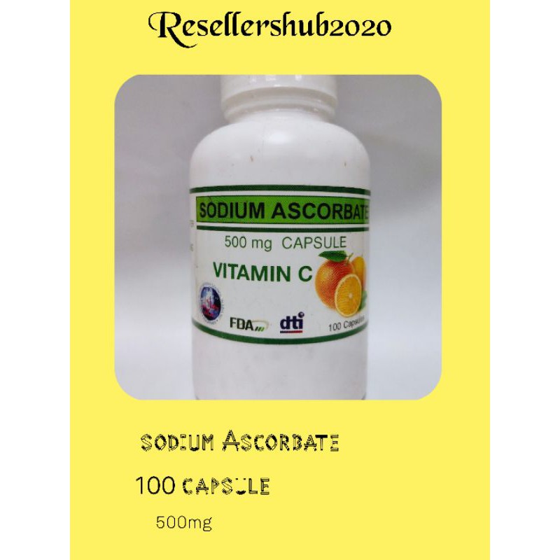 SODIUM ASCORBATE VITAMIN C 100 CAPSULE 500mg Shopee Philippines