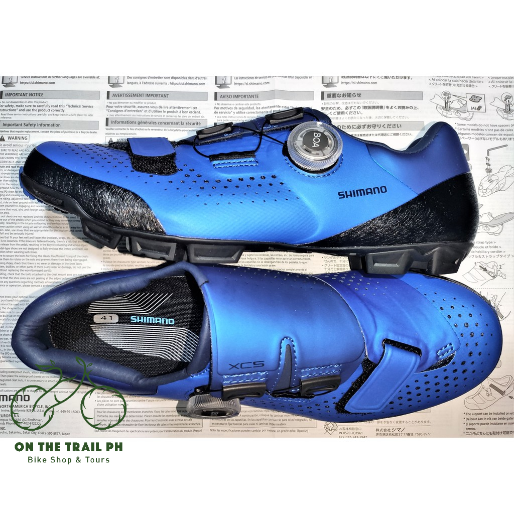 SHIMANO XC5 / XC501 MTB / Road / Indoor Cycling Bike Shoes - Blue ...