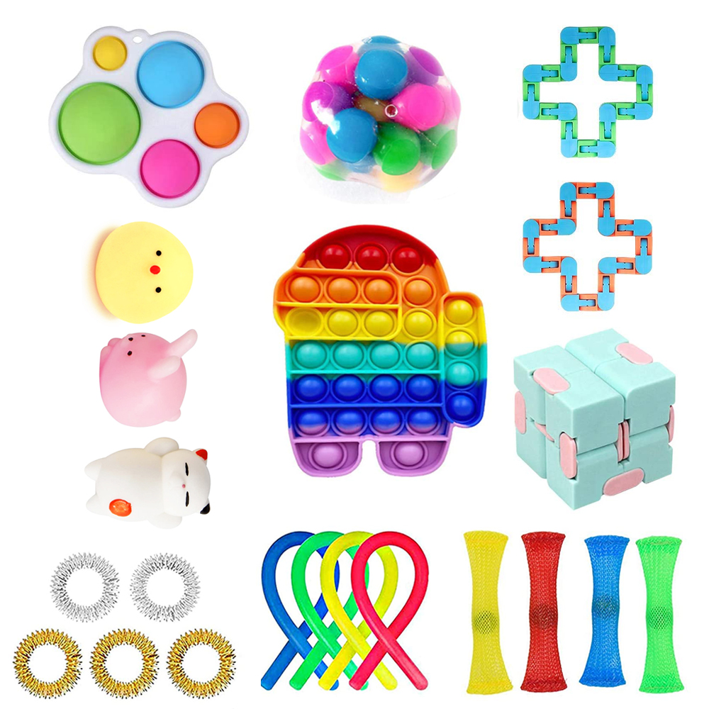 Bubble Pop it Fidget Toys Set,Cheap Sensory Toys Pack for Kids Adults  Fidgeting Game Kill Time | Shopee Philippines