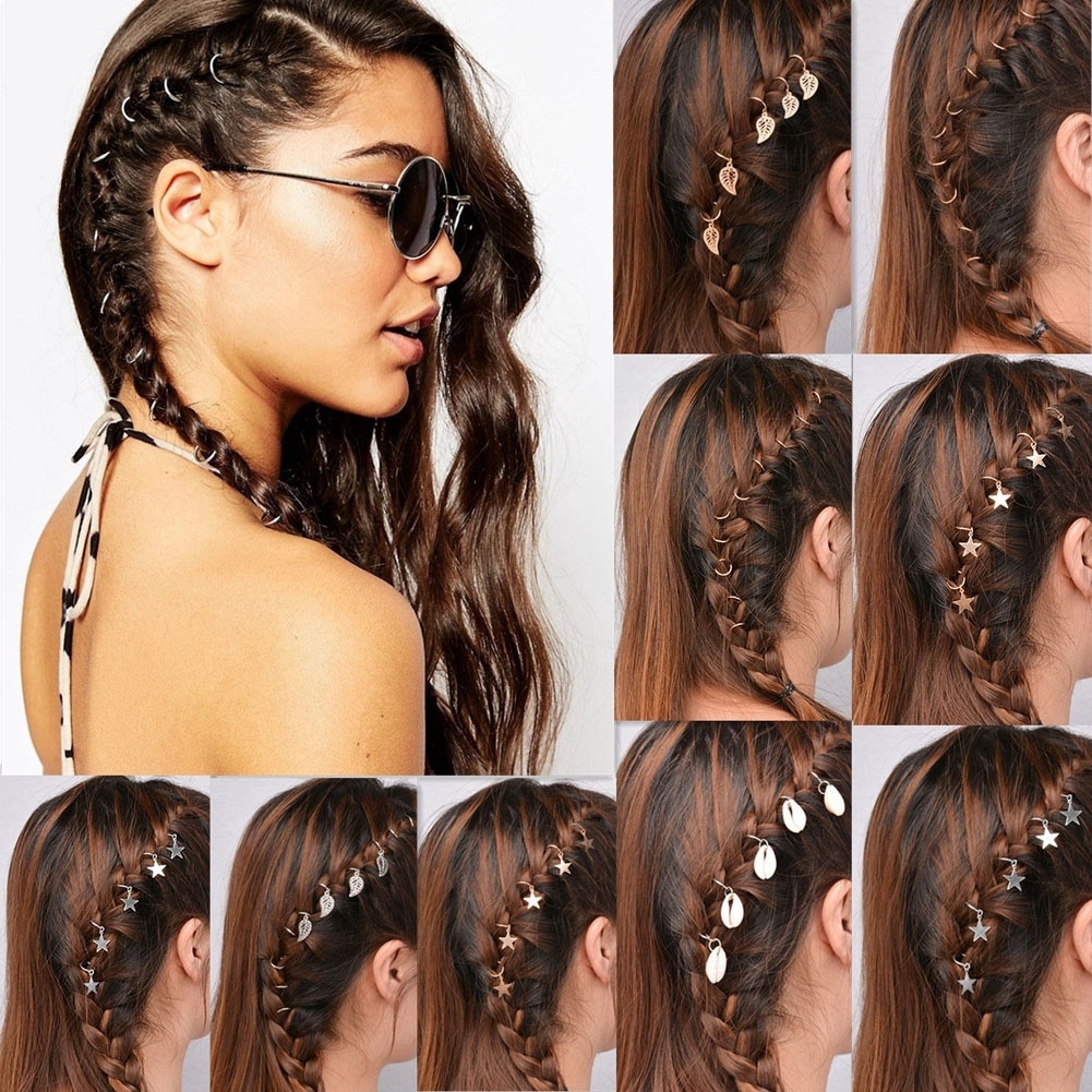 5 10 Pcs Set Hot Women Viking Hair Braid Hairpin Leaf Conch