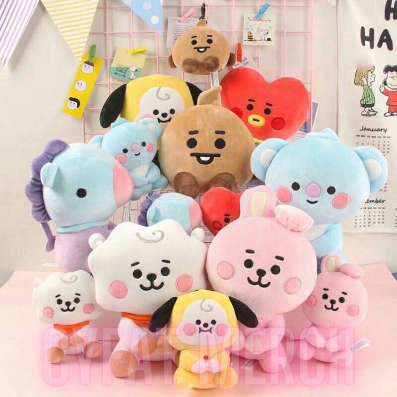 BT21 Sitting Plushie | BTS [ Cooky Chimmy Tata Mang Koya Shooky RJ ...