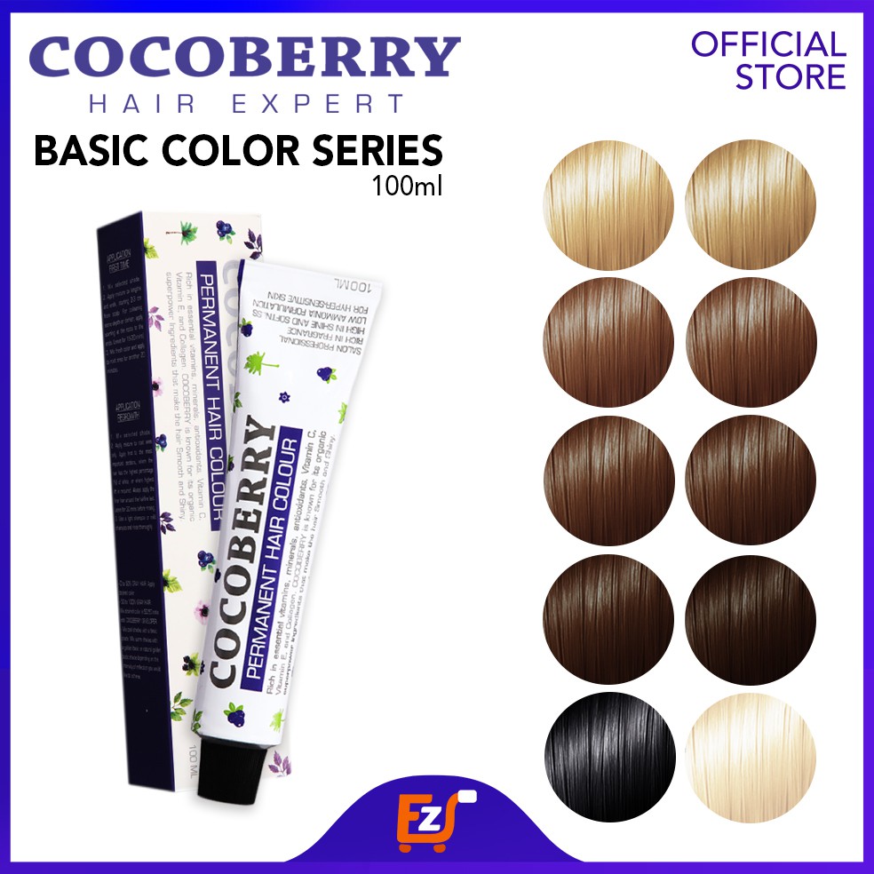 EZ DEAL Cocoberry Permanent Hair Colour Basic Color Series w/ Developer  (SET) | Shopee Philippines