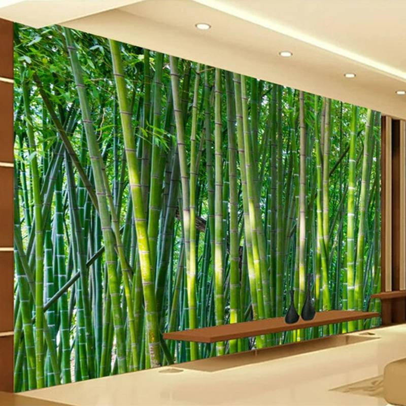 Custom Mural Wallpaper 3D Bamboo Forest Nature Landscape Living Room  Bedroom Self-Adhesive Waterproof Papel De Parede 3D Sticker | Shopee  Philippines