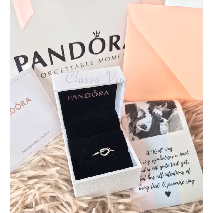 Knot ring pandora inspired (A Promise ring) | Shopee Philippines
