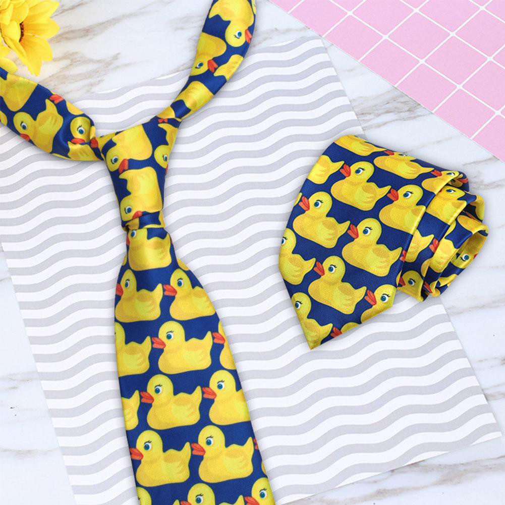 Yellow Funny Rubber Duck Tie Necktie Man Cute Ducky Tie Shopee
