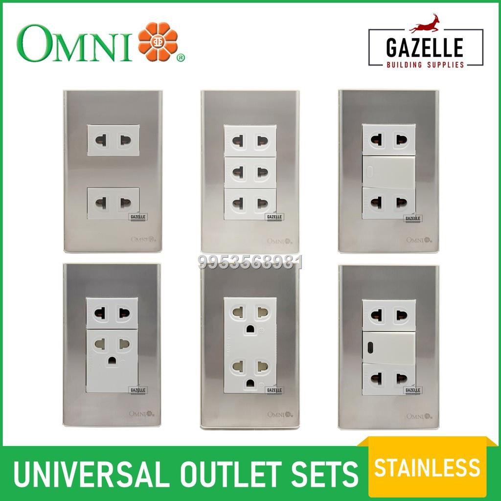 Omni Wide Series Universal Outlet Sets Stainless Plate | Shopee Philippines
