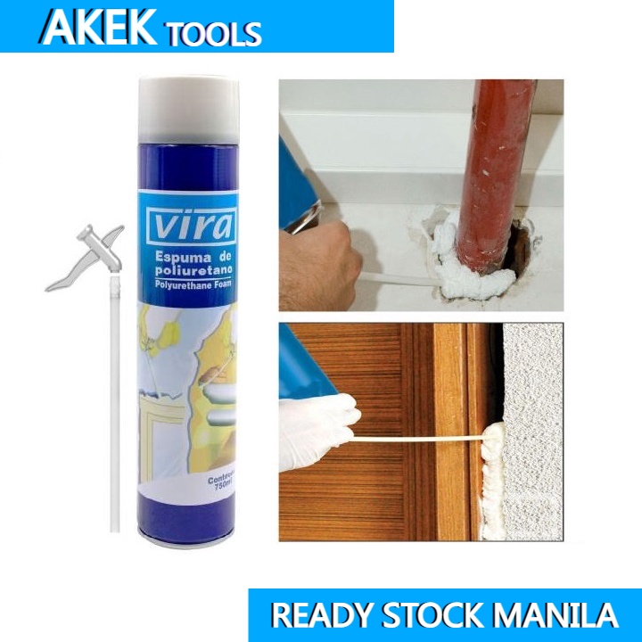 Vira Polyurethane Foam PU Foam Spray (750ml) Fills Cracks And Joints