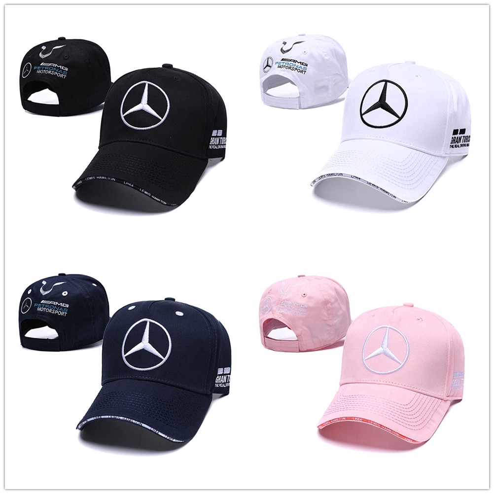 mercedes f1 pink hat