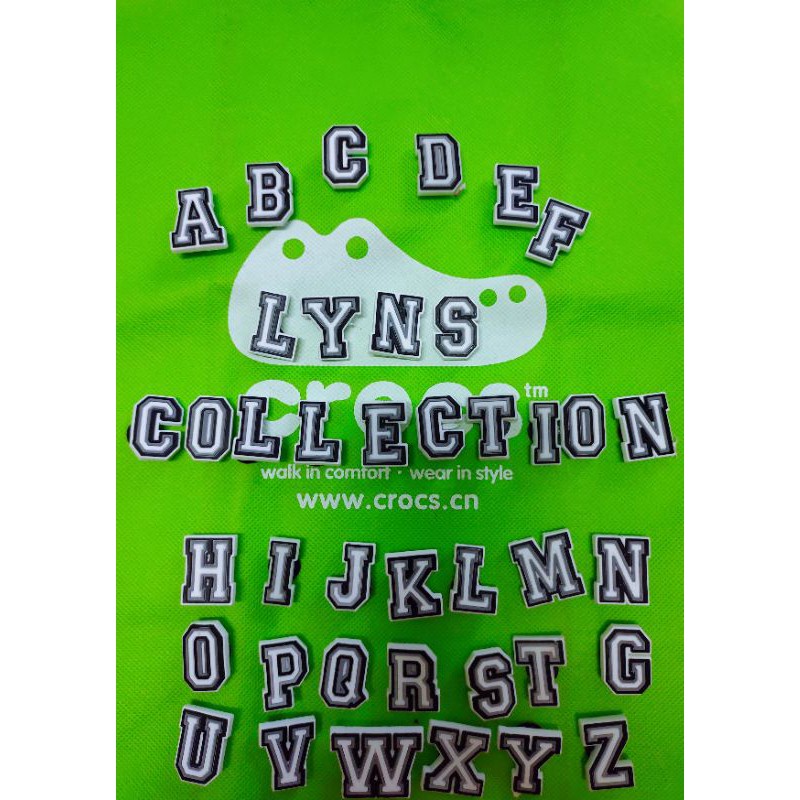 Crocs Jibbitz / Alphabet Letters ( QZ) 10 pesos each (isa piraso