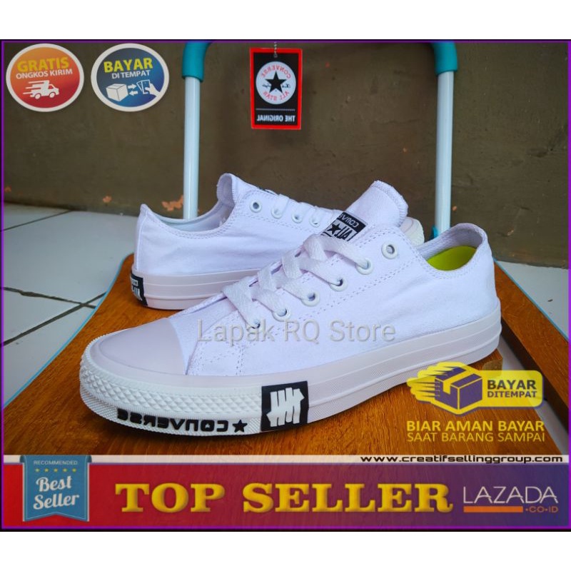 PUTIH Converse Chuck Taylor CT Undefeated All Star White Low Converse ...