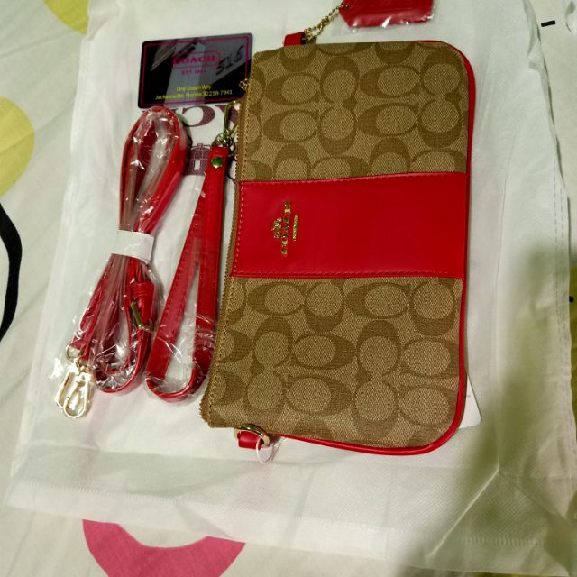 BRAND NEW COACH SLING BAG RED with bag case | Shopee Philippines