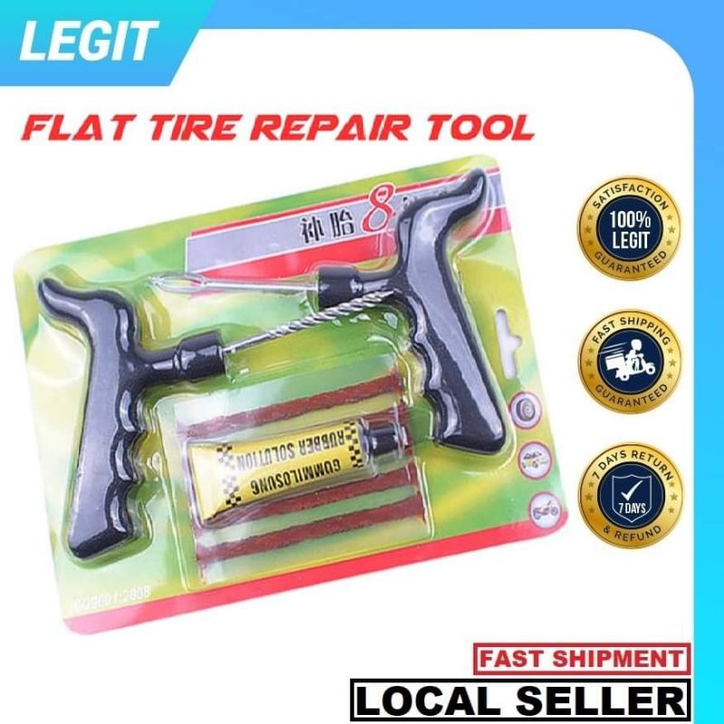 Complete Set Tubeless Tire Flat Repair Tool Kit for Cars Auto Trucks