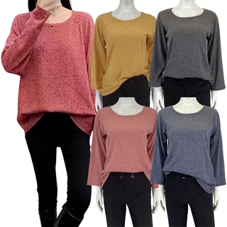 SALE Plain Longsleeve Sweater Blouse for Women S-XL Stretchable Sweater Blouse