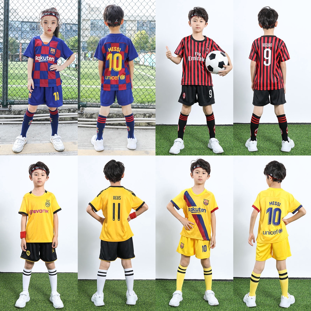 1920 Season Barcelona Messi 10 Jersey Set for Kids Reus Higuain