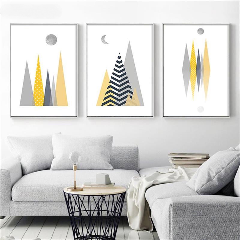 Geometric Minimalist Canvas Art Posters Nursery Prints Modern Abstract Painting Wall Picture for Living Room Decoration