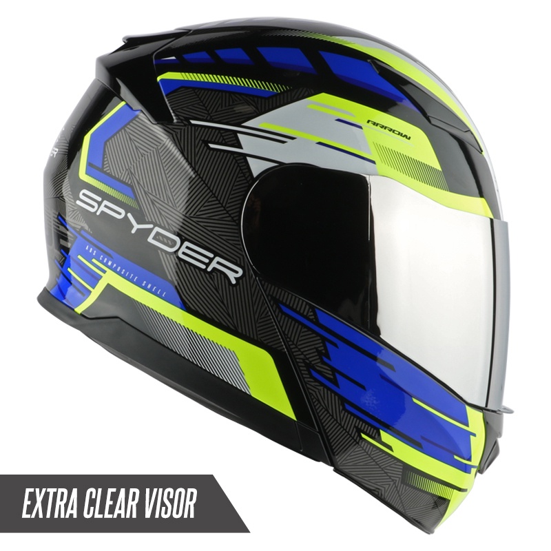 Spyder Modular Helmet with Dual Visor Arrow GD Series9 (FREE CLEAR ...